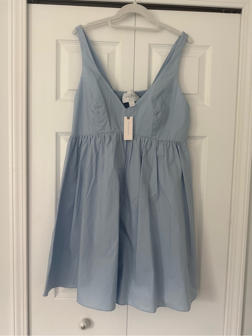 Anthropologie Pale Blue V-Neck Romper
